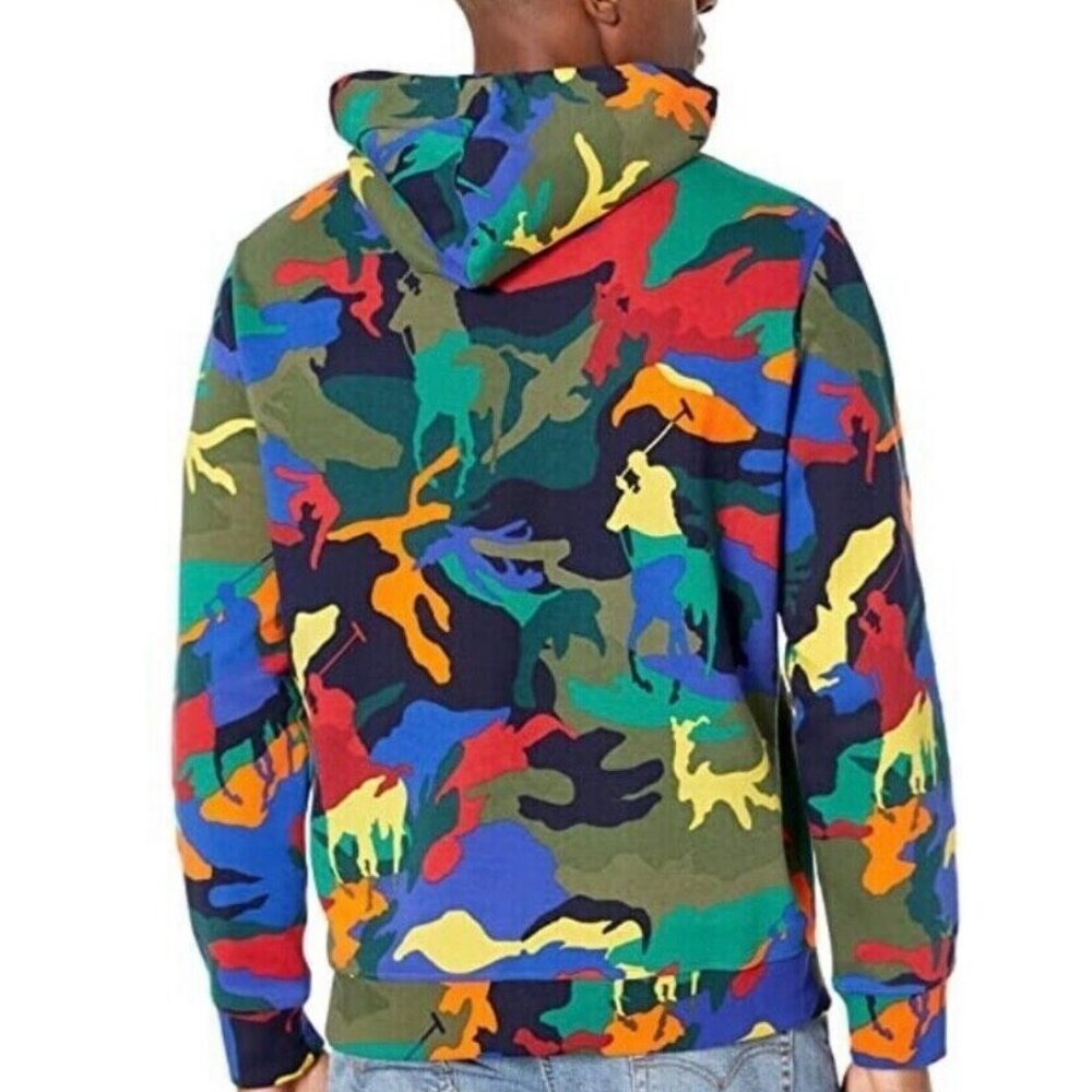 Polo Ralph Lauren Men's 1XB Camo Hoodie Multicolor Camouflage Big Pony Big Tall - Picture 3 of 3